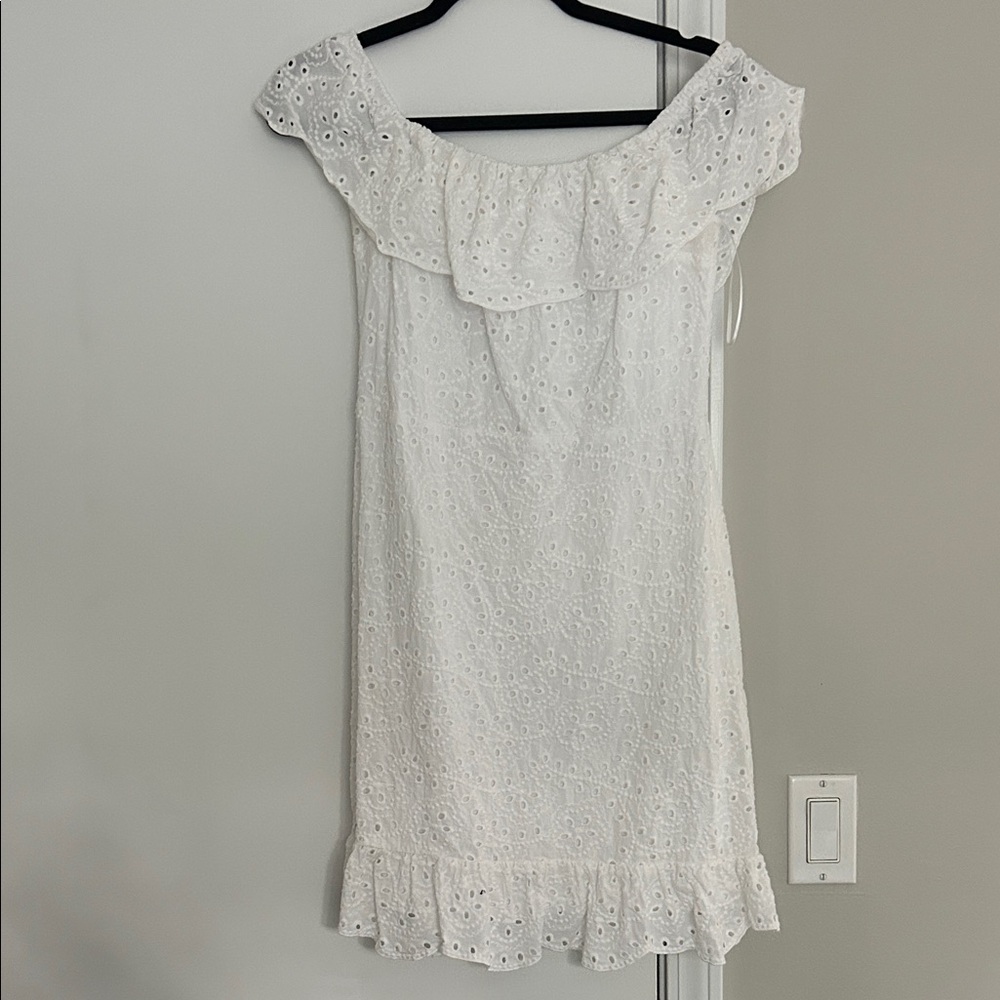 Express White Eyelet Mini Dress